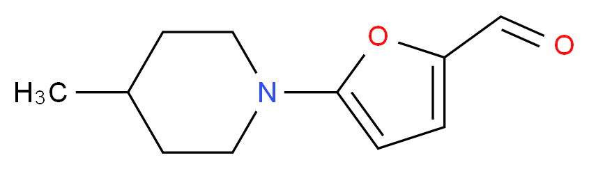 5-(4-Methyl-piperidin-1-yl)-furan-2-carbaldehyde_分子结构_CAS_842973-89-1)