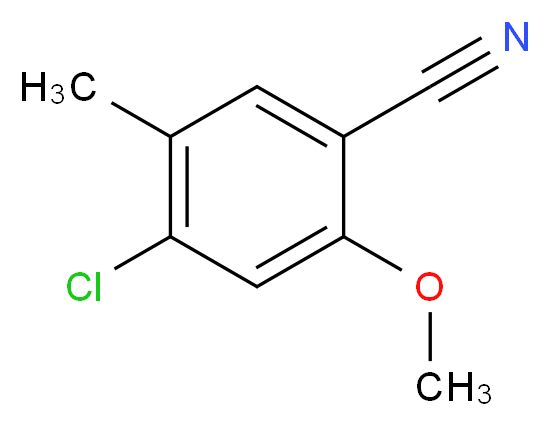 4-chloro-2-methoxy-5-methylbenzonitrile_分子结构_CAS_755027-31-7