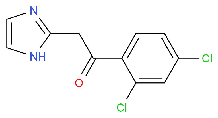 2',4'-Dichloro-2-imidazole Acetophenone_分子结构_CAS_252950-14-4)