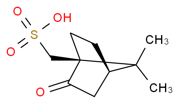 ((1S,4R)-7,7-DiMethyl-2-oxobicyclo[2.2.1]heptan-1-yl)Methanesulfonic acid_分子结构_CAS_3144-16-9)