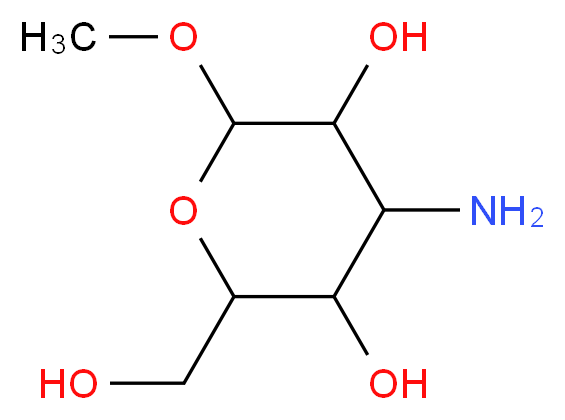 4-amino-2-(hydroxymethyl)-6-methoxyoxane-3,5-diol_分子结构_CAS_14133-36-9