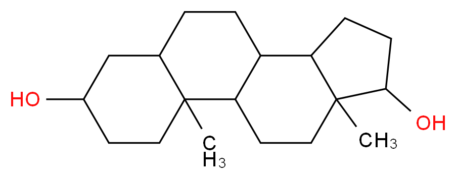 2,15-dimethyltetracyclo[8.7.0.0<sup>2</sup>,<sup>7</sup>.0<sup>1</sup><sup>1</sup>,<sup>1</sup><sup>5</sup>]heptadecane-5,14-diol_分子结构_CAS_1852-53-5