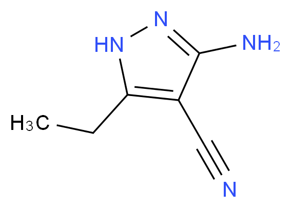 3-AMINO-5-ETHYL-1H-PYRAZOLE-4-CARBONITRILE_分子结构_CAS_63680-91-1)