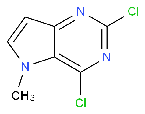 2,4-Dichloro-5-methyl-5H-pyrrolo[3,2-d]pyrimidine_分子结构_CAS_129872-81-7)