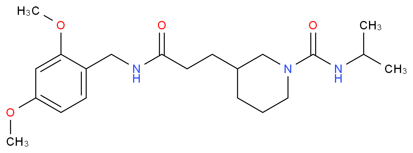 3-{3-[(2,4-dimethoxybenzyl)amino]-3-oxopropyl}-N-isopropylpiperidine-1-carboxamide_分子结构_CAS_)