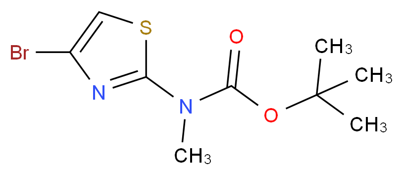 tert-butyl N-(4-bromo-1,3-thiazol-2-yl)-N-methylcarbamate_分子结构_CAS_697299-87-9