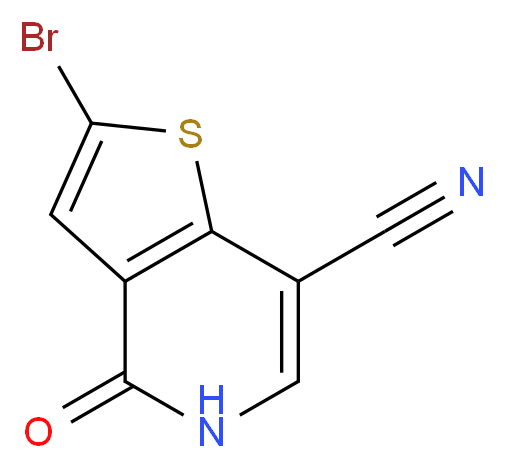 2-Bromo-4-oxo-4,5-dihydrothieno-[3,2-c]pyridine-7-carbonitrile_分子结构_CAS_55040-43-2)