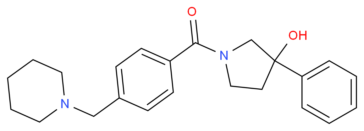 3-phenyl-1-[4-(1-piperidinylmethyl)benzoyl]-3-pyrrolidinol_分子结构_CAS_)