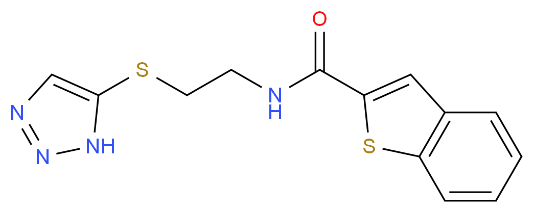 N-[2-(1H-1,2,3-triazol-5-ylthio)ethyl]-1-benzothiophene-2-carboxamide_分子结构_CAS_)