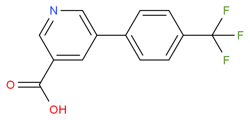 5-(4-TRIFLUOROMETHYLPHENYL)NICOTINIC ACID_分子结构_CAS_885959-44-4)