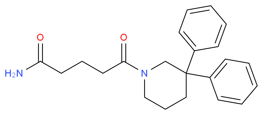 5-(3,3-diphenylpiperidin-1-yl)-5-oxopentanamide_分子结构_CAS_)