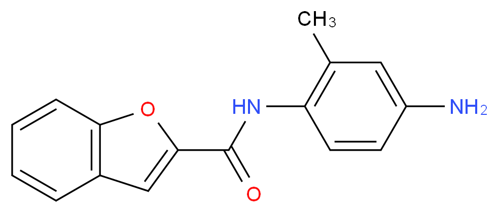 N-(4-amino-2-methylphenyl)-1-benzofuran-2-carboxamide_分子结构_CAS_433252-24-5