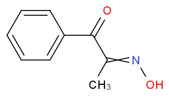 (2E)-2-(N-hydroxyimino)-1-phenylpropan-1-one_分子结构_CAS_119-51-7