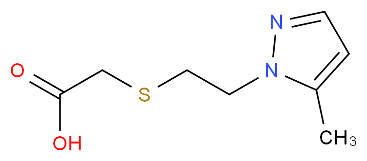 [2-(5-Methyl-pyrazol-1-yl)-ethylsulfanyl]-acetic acid_分子结构_CAS_436088-32-3)