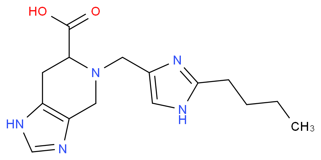 5-[(2-butyl-1H-imidazol-4-yl)methyl]-4,5,6,7-tetrahydro-1H-imidazo[4,5-c]pyridine-6-carboxylic acid_分子结构_CAS_)