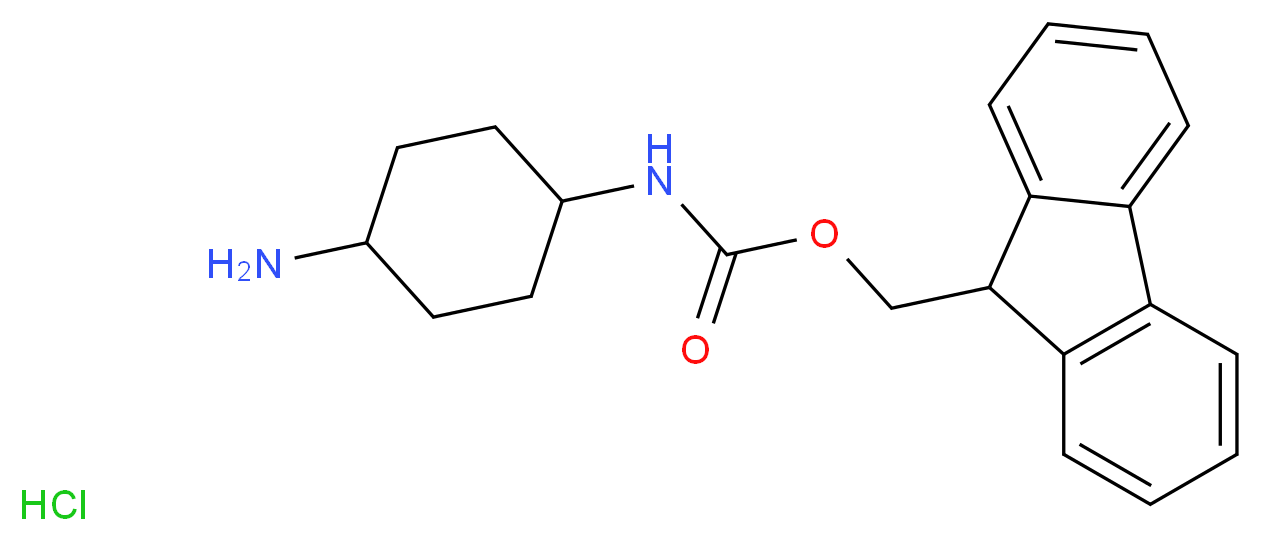 (9H-fluoren-9-yl)methyl N-(4-aminocyclohexyl)carbamate hydrochloride_分子结构_CAS_672310-17-7