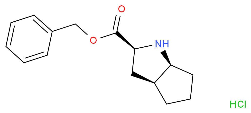 (S,S,S)-2-氮杂双环[3.3.0]辛烷-3-羧酸苄酯盐酸盐_分子结构_CAS_87269-87-2)
