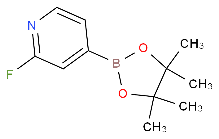 2-Fluoropyridine-4-boronic acid, pinacol ester_分子结构_CAS_458532-86-0)