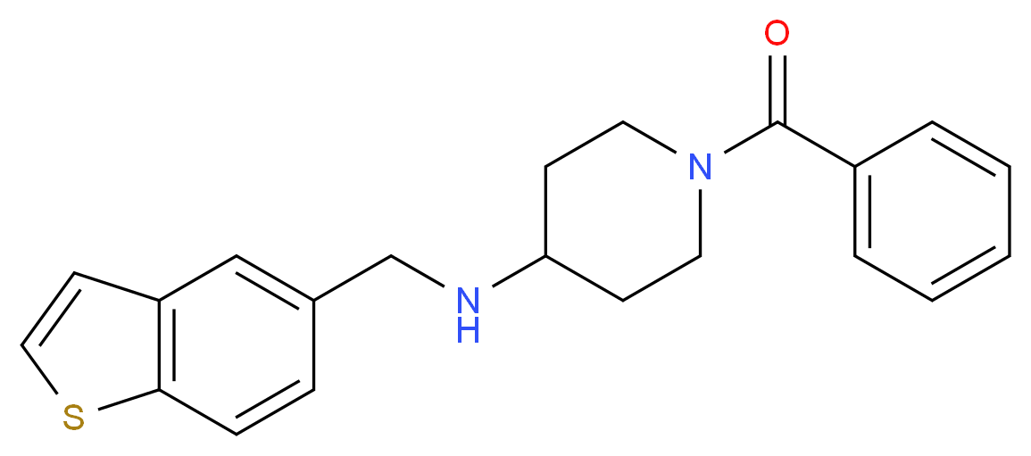 N-(1-benzothien-5-ylmethyl)-1-benzoylpiperidin-4-amine_分子结构_CAS_)