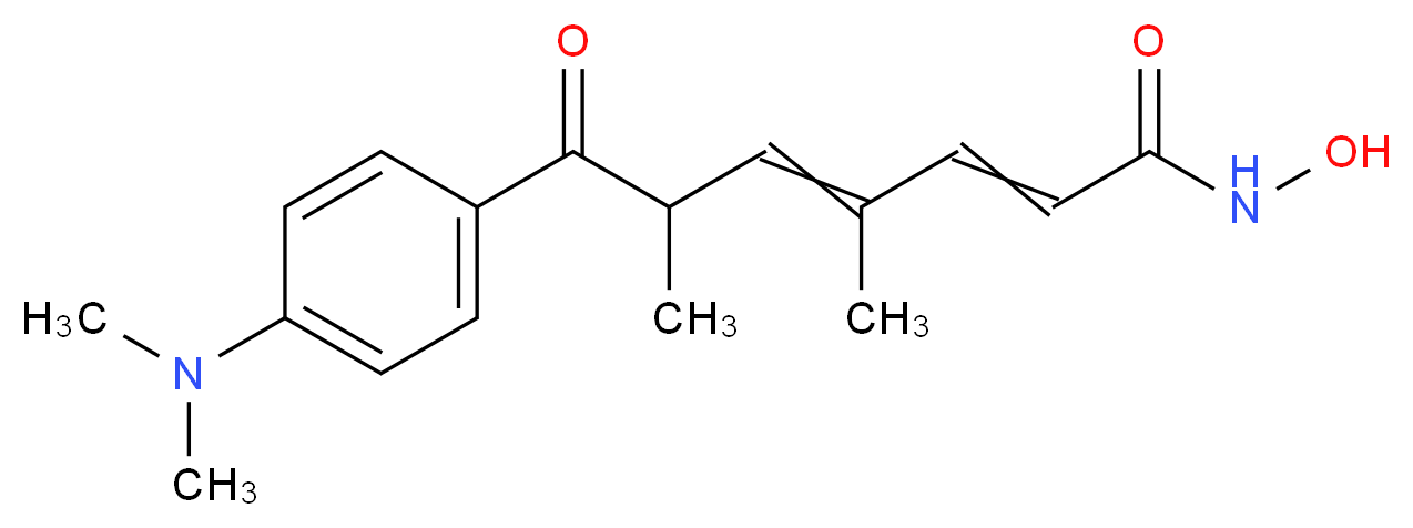 7-[4-(dimethylamino)phenyl]-N-hydroxy-4,6-dimethyl-7-oxohepta-2,4-dienamide_分子结构_CAS_58880-19-6
