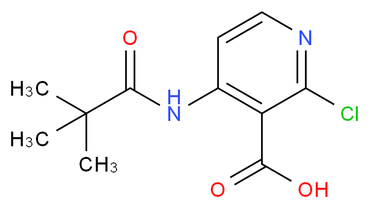 2-Chloro-4-pivalamidonicotinic acid_分子结构_CAS_1021339-24-1)