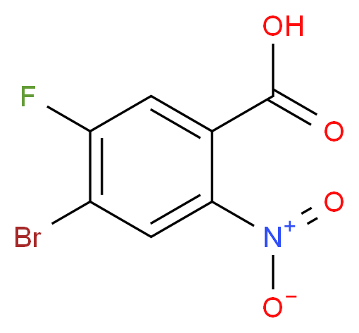 4-Bromo-5-fluoro-2-nitrobenzoic acid_分子结构_CAS_1020717-99-0)