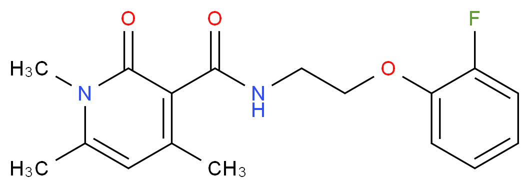 N-[2-(2-fluorophenoxy)ethyl]-1,4,6-trimethyl-2-oxo-1,2-dihydropyridine-3-carboxamide_分子结构_CAS_)