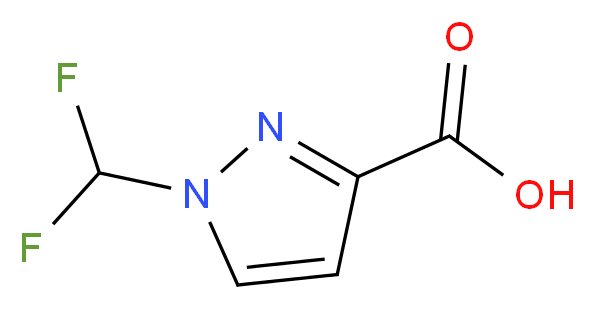 1-Difluoromethyl-1H-pyrazole-3-carboxylic acid_分子结构_CAS_925179-02-8)