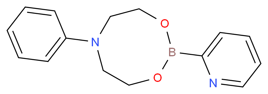 6-phenyl-2-(pyridin-2-yl)-1,3,6,2-dioxazaborocane_分子结构_CAS_662138-96-7