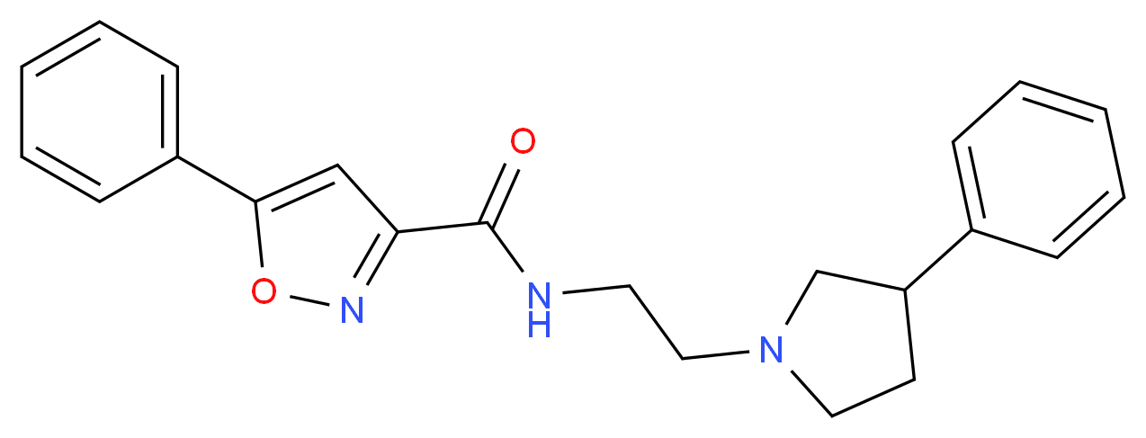 5-phenyl-N-[2-(3-phenyl-1-pyrrolidinyl)ethyl]-3-isoxazolecarboxamide_分子结构_CAS_)