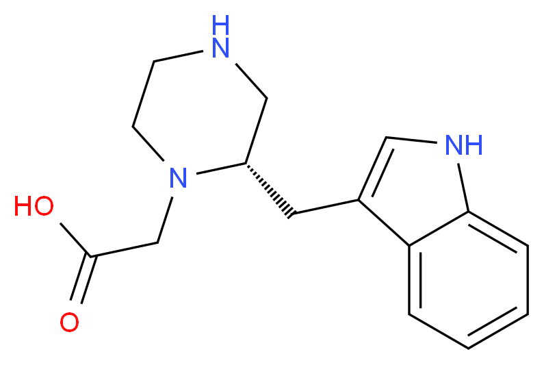 2-[(2S)-2-[(1H-indol-3-yl)methyl]piperazin-1-yl]acetic acid_分子结构_CAS_1060813-84-4