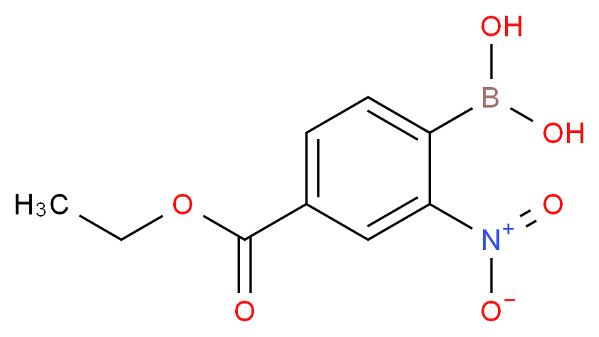 4-(Ethoxycarbonyl)-2-nitrobenzeneboronic acid_分子结构_CAS_5785-70-6)