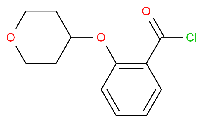 2-(Tetrahydro-2H-pyran-4-yloxy)benzoyl chloride 97%_分子结构_CAS_906352-68-9)
