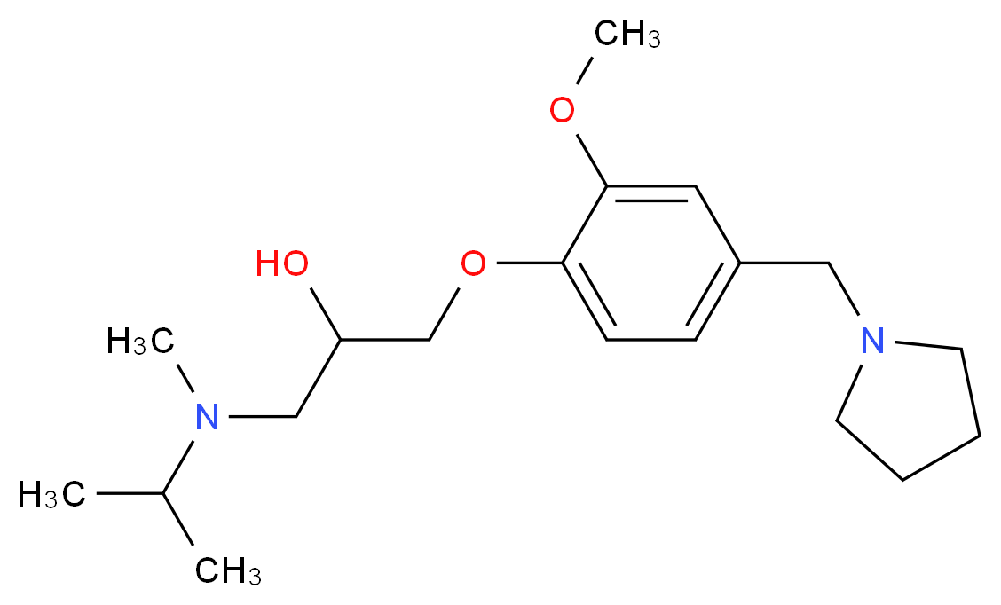 1-[isopropyl(methyl)amino]-3-[2-methoxy-4-(1-pyrrolidinylmethyl)phenoxy]-2-propanol_分子结构_CAS_)