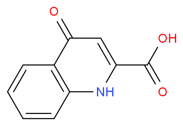 4-oxo-1,4-dihydroquinoline-2-carboxylic acid_分子结构_CAS_492-27-3