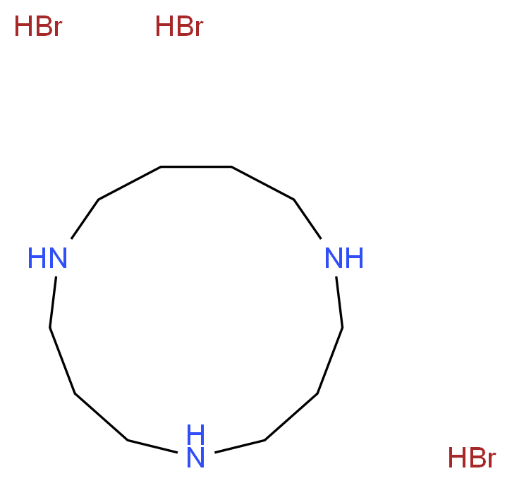 1,5,9-triazacyclotridecane trihydrobromide_分子结构_CAS_74676-52-1