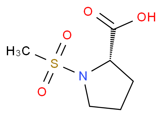 1-(methylsulfonyl)-L-proline_分子结构_CAS_360045-22-3)