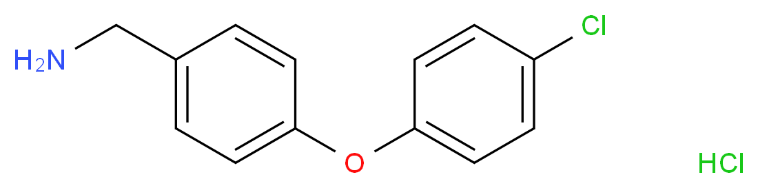 [4-(4-chlorophenoxy)phenyl]methanamine hydrochloride_分子结构_CAS_262862-71-5