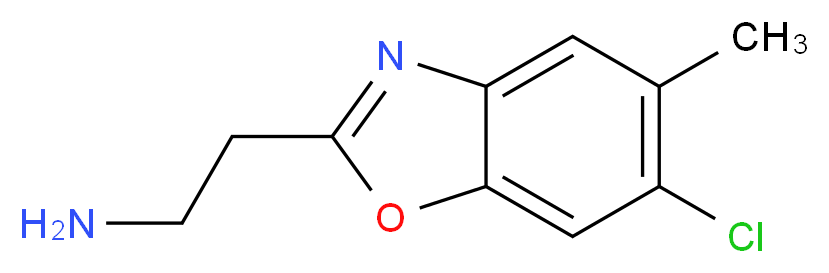 2-(6-chloro-5-methyl-1,3-benzoxazol-2-yl)ethan-1-amine_分子结构_CAS_1119450-64-4