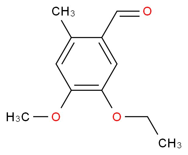 5-ethoxy-4-methoxy-2-methylbenzaldehyde_分子结构_CAS_104736-35-8