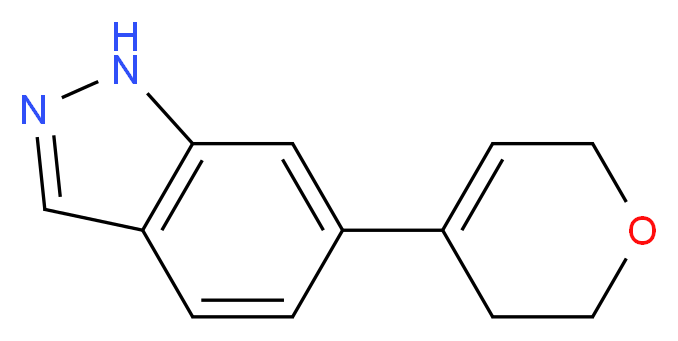 6-(3,6-DIHYDRO-2H-PYRAN-4-YL)-1H-INDAZOLE_分子结构_CAS_885271-92-1)