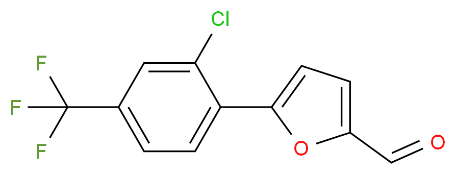 5-[2-chloro-4-(trifluoromethyl)phenyl]-2-furaldehyde_分子结构_CAS_)