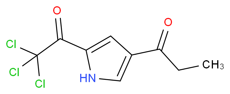 1-[5-(2,2,2-Trichloroacetyl)-1H-pyrrol-3-yl]-1-propanone_分子结构_CAS_111468-90-7)