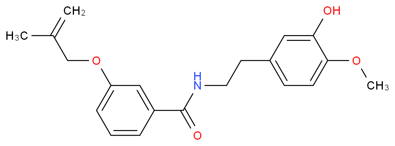 N-[2-(3-hydroxy-4-methoxyphenyl)ethyl]-3-[(2-methylprop-2-en-1-yl)oxy]benzamide_分子结构_CAS_)