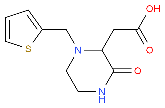 [3-oxo-1-(2-thienylmethyl)-2-piperazinyl]acetic acid_分子结构_CAS_)