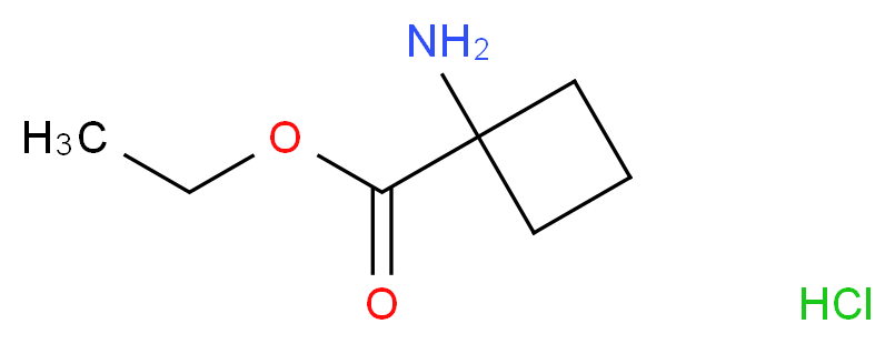 1-氨基-1-环丁烷甲酸乙酯 单盐酸盐_分子结构_CAS_145143-60-8)