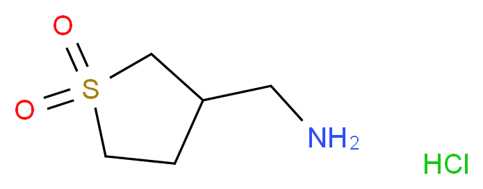 3-(aminomethyl)-1λ<sup>6</sup>-thiolane-1,1-dione hydrochloride_分子结构_CAS_3193-51-9