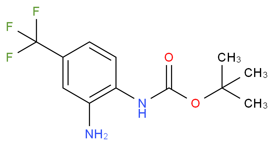 tert-butyl N-[2-amino-4-(trifluoromethyl)phenyl]carbamate_分子结构_CAS_579474-48-9)