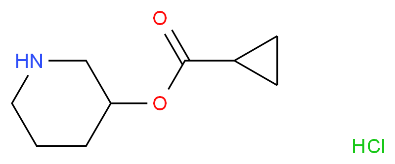 3-Piperidinyl cyclopropanecarboxylate hydrochloride_分子结构_CAS_)