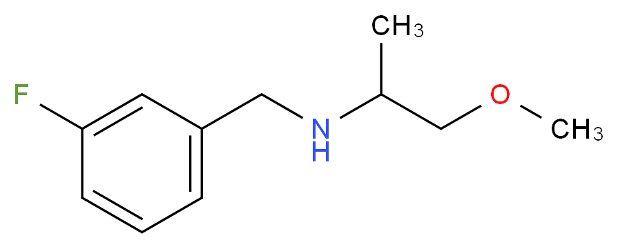 [(3-fluorophenyl)methyl](1-methoxypropan-2-yl)amine_分子结构_CAS_355816-49-8